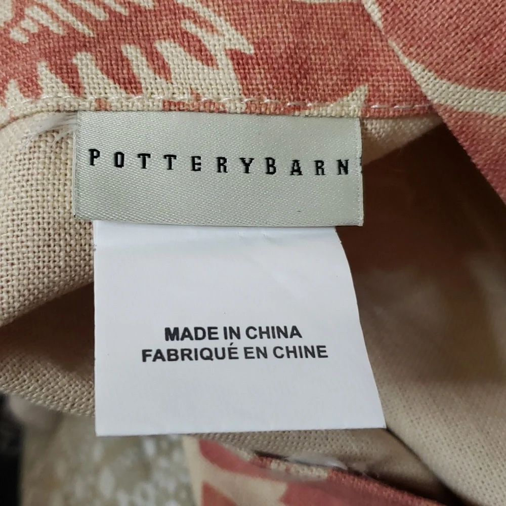 Pottery Barn ALESSANDRA Terra Cotta Linen Blend Pillow Shams Set of 2